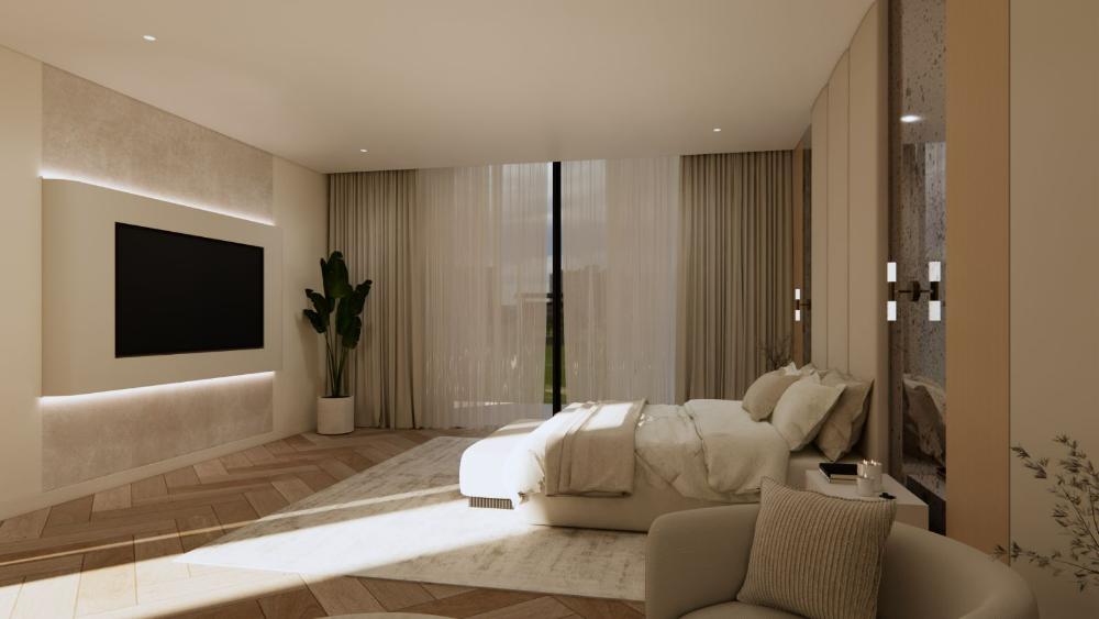 Guest suite with media wall