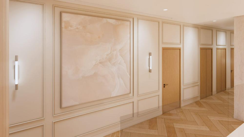 Panelled corridor