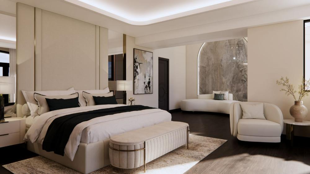 Lounge corner and ensuite arch
