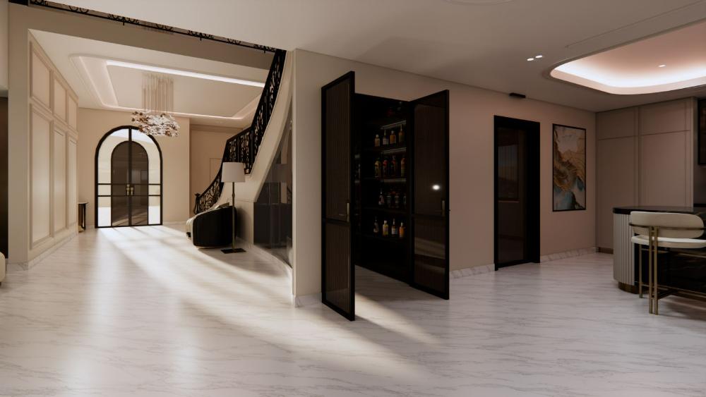Whisky room, doors open
