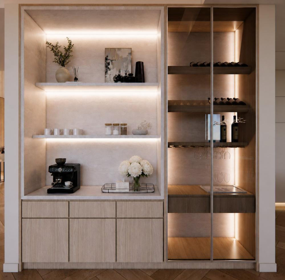 Coffee and wine cabinet